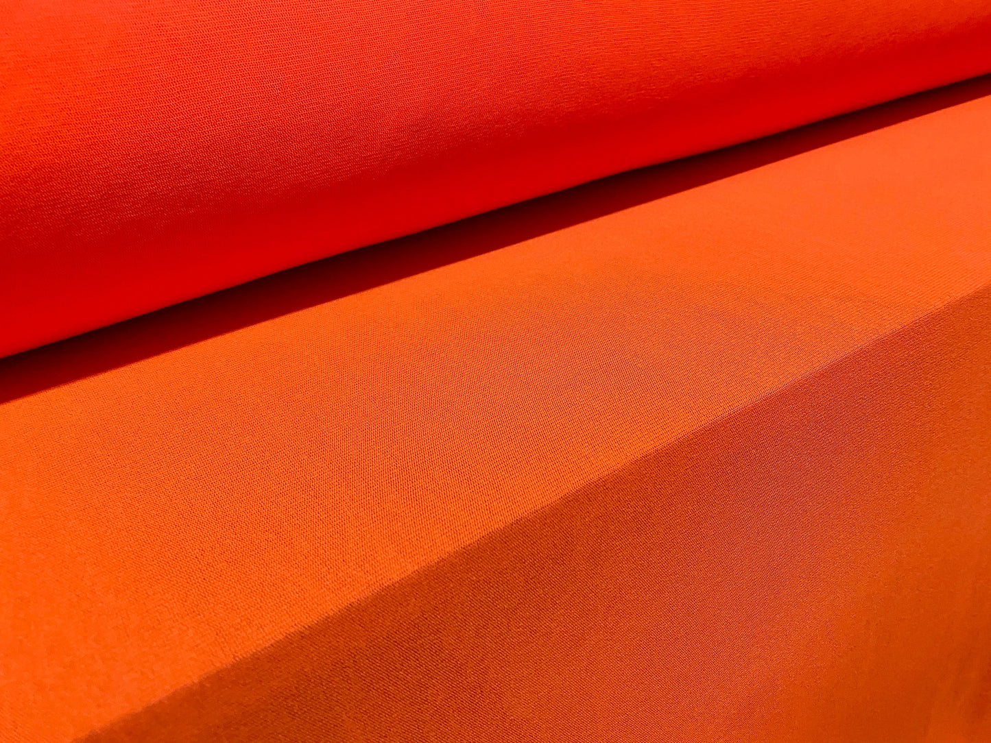 Stretch helenca mesh fabric, sheer, per metre - fluorescent orange