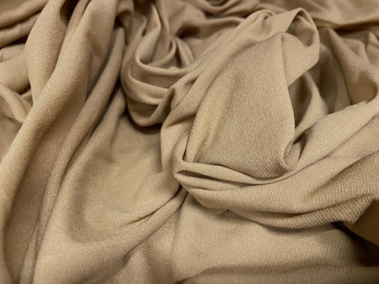 Single jersey mousse fabric, per metre - biscuit