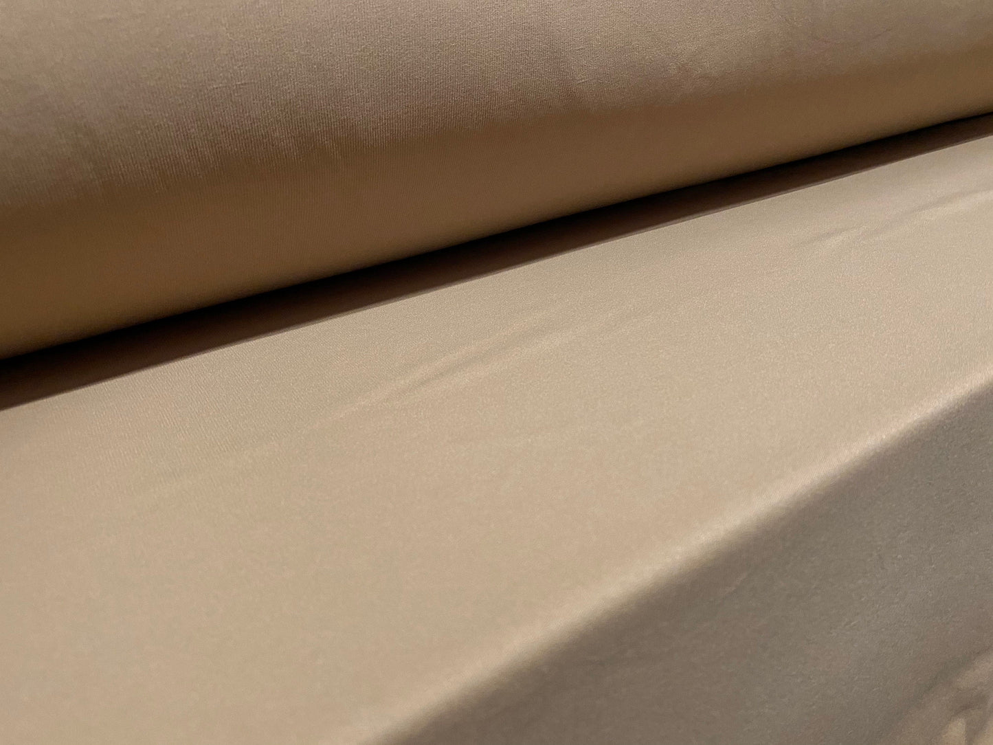 Single jersey mousse fabric, per metre - biscuit