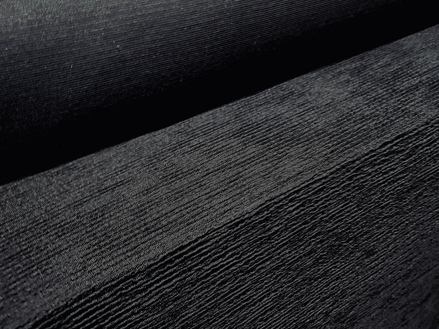 Ripple blister jacquard Stretch double jersey fabric, per metre - black