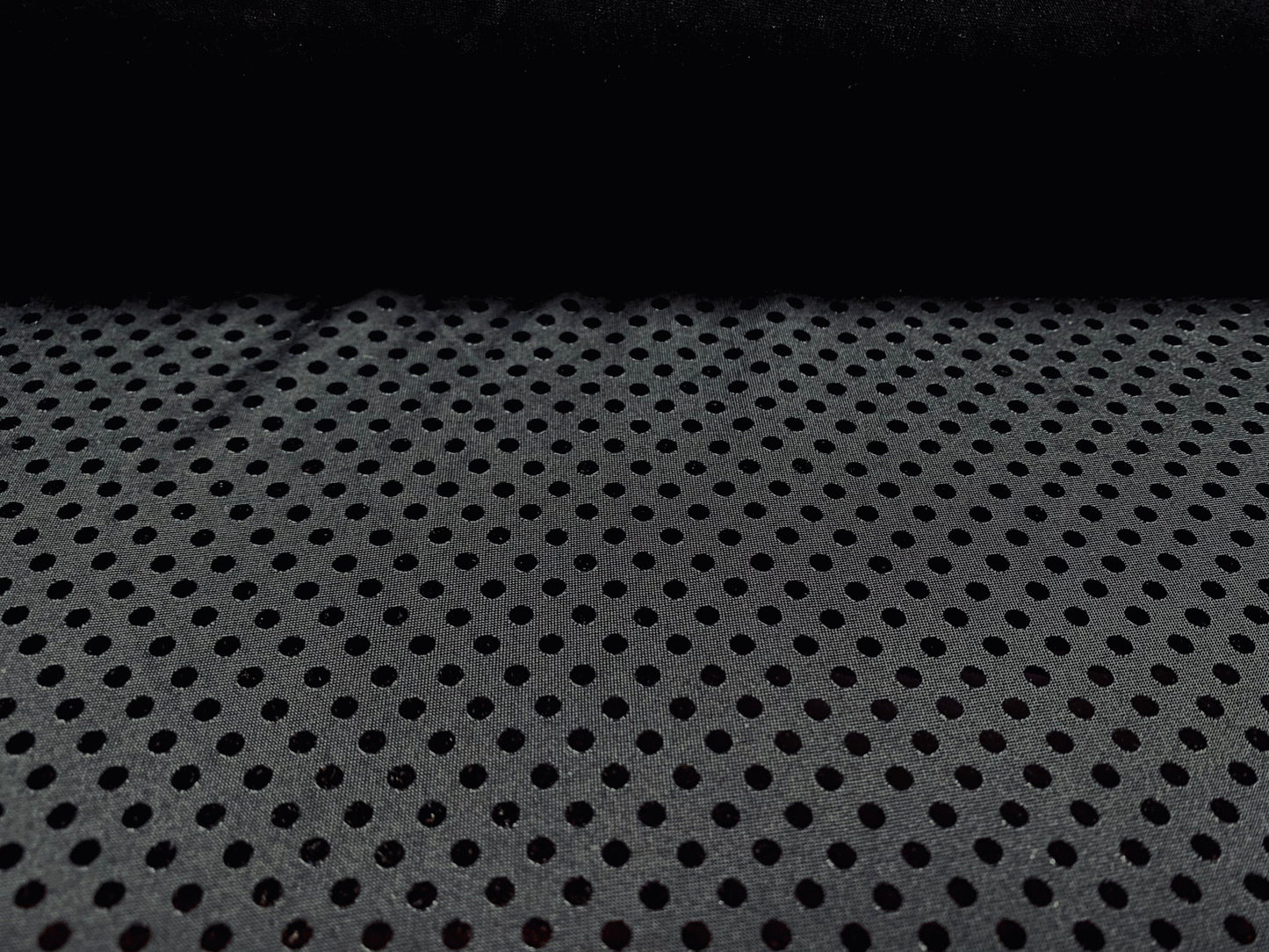 Spandex stretch ITY jersey fabric, per metre - black with black sequins