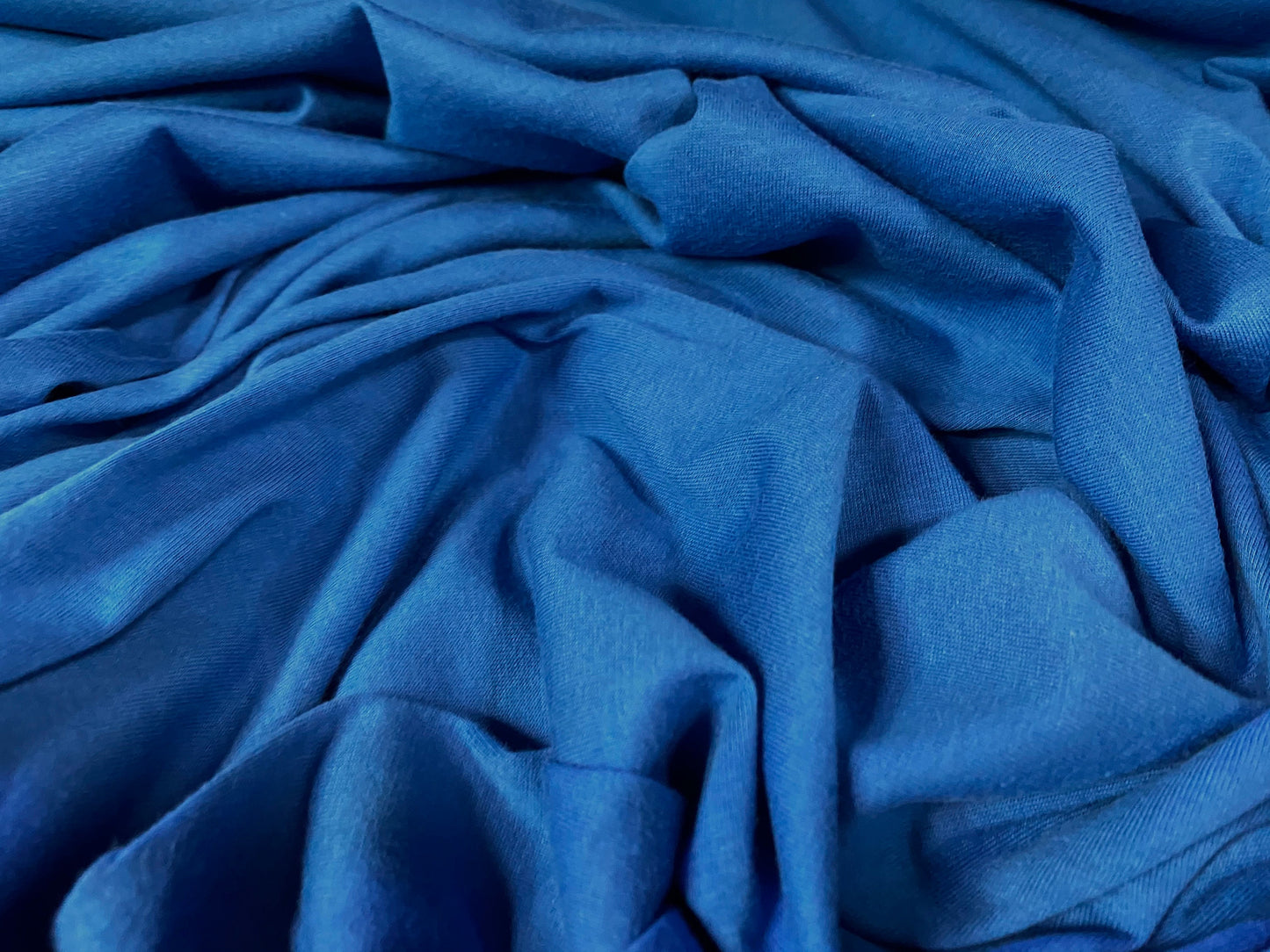 Cotton single jersey t shirt fabric, per metre - royal blue