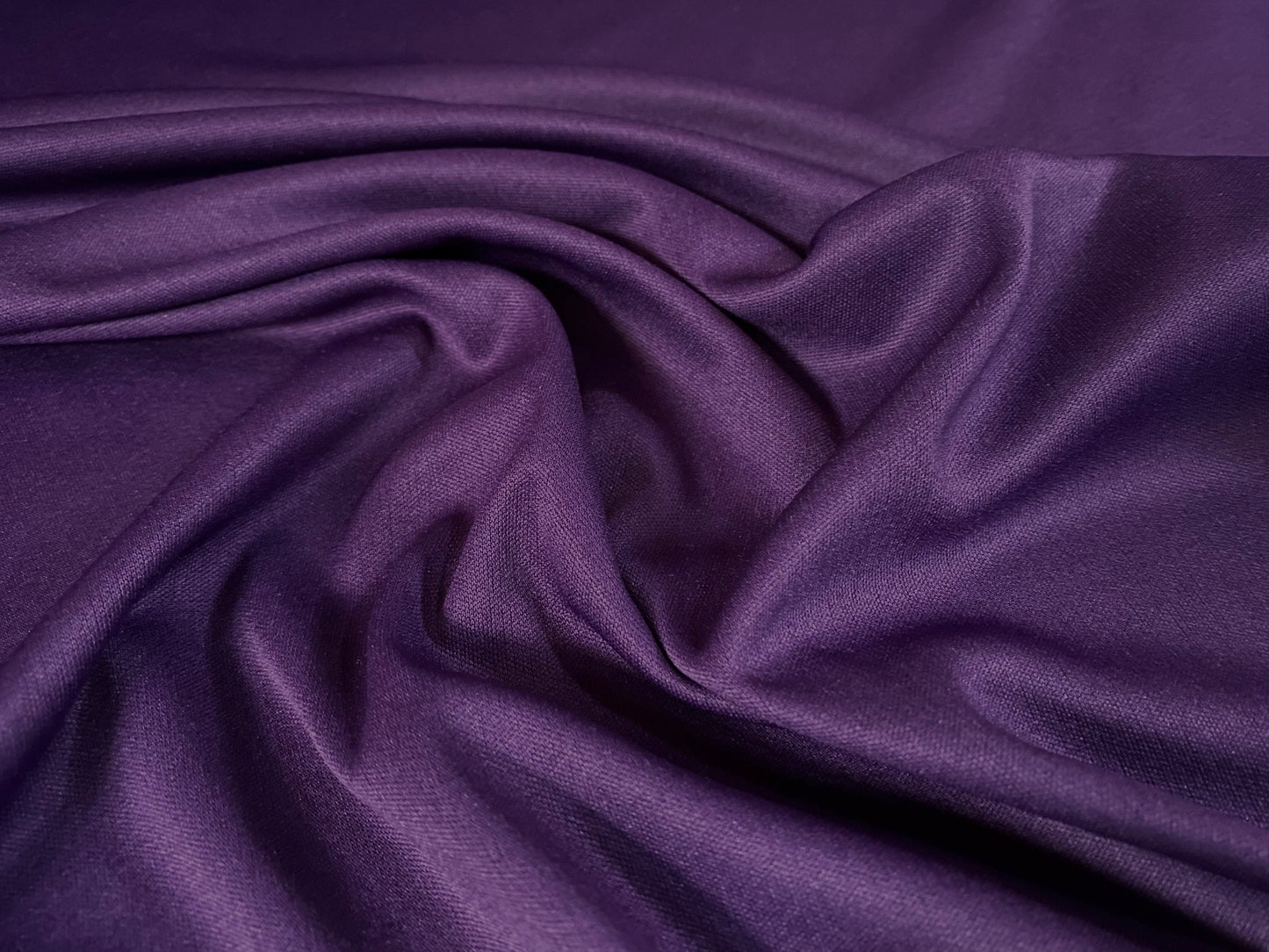 Polyester single jersey fabric, per metre - purple