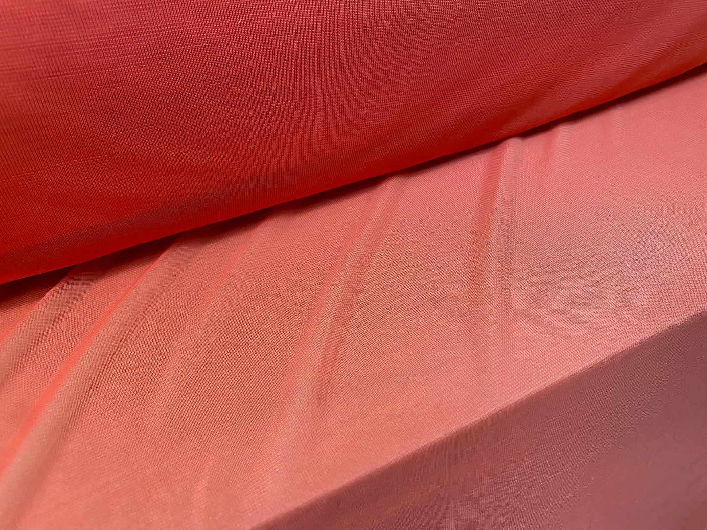 Chiffon jersey fabric, per metre - plain - coral