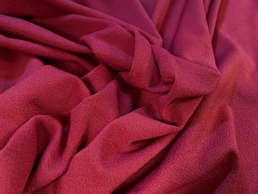 Spandex crepe jersey stretch fabric, per metre - plain - raspberry