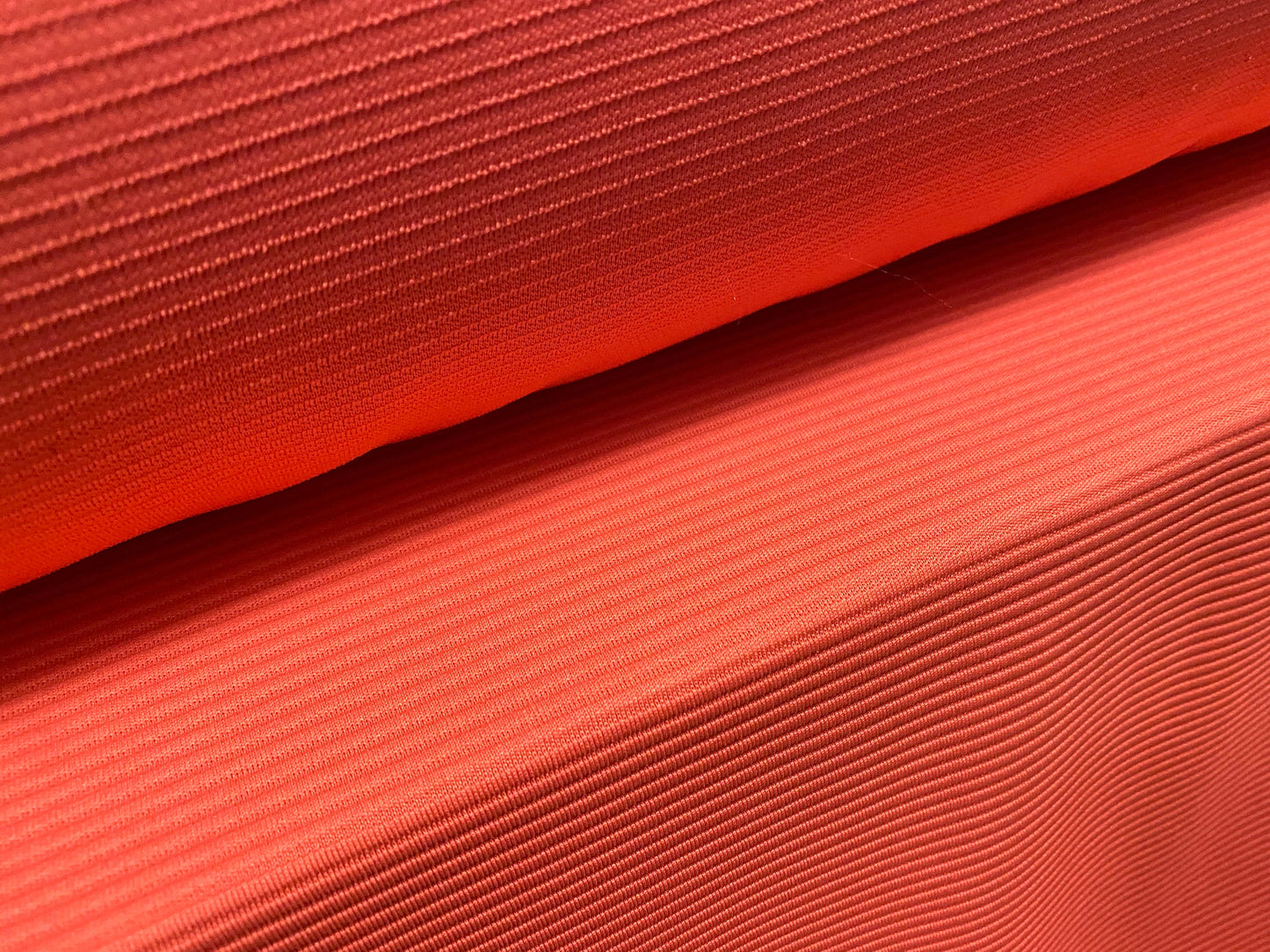Ottoman rib Stretch jersey fabric , per metre - Coral