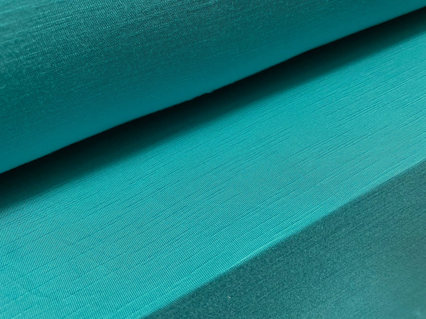 Soft handle Slubbed stretch single jersey fabric, per metre - turquoise