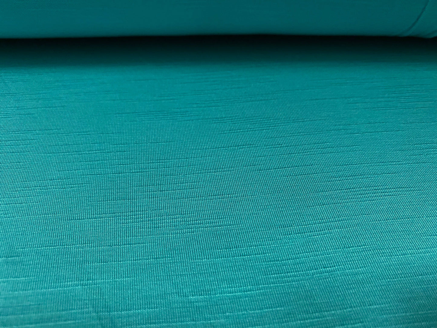 Soft handle Slubbed stretch single jersey fabric, per metre - turquoise