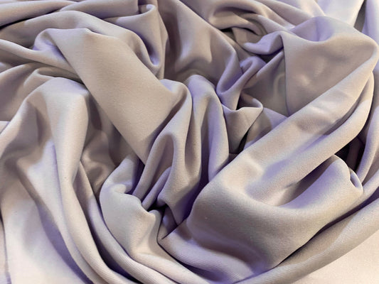 Scuba stretch spandex double jersey fabric, per metre - pale lilac