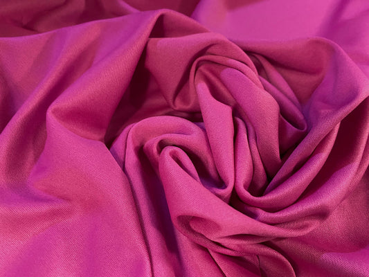 Single Jersey Polyester fabric, per metre - plain hot pink