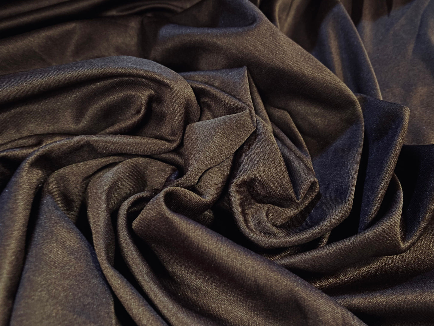 Single jersey fashion fabric, per metre - plain - Brown