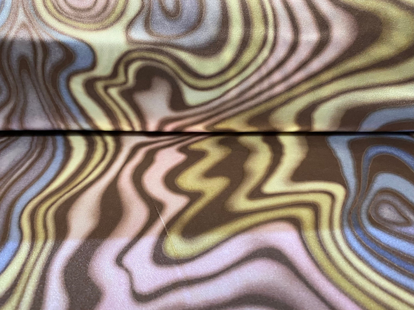 Silky Stretch charmeuse satin dress fabric, per metre - multicolour swirl print