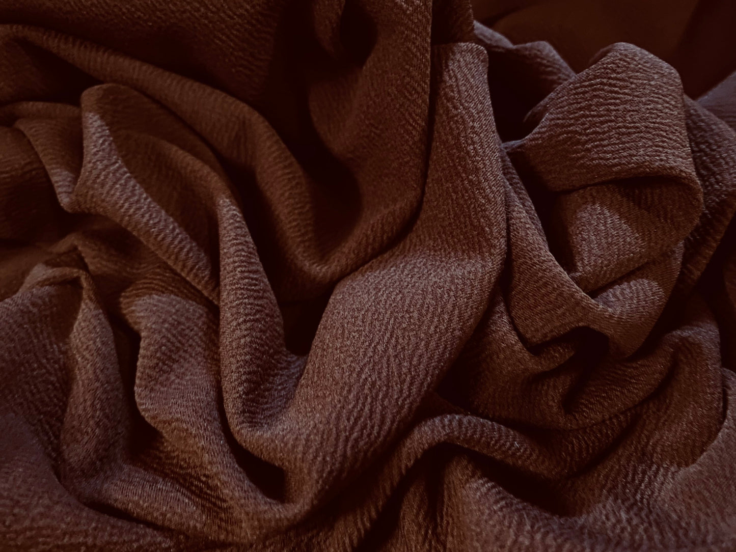 Liverpool textured scuba spandex jersey fabric, per metre - plain - Brown