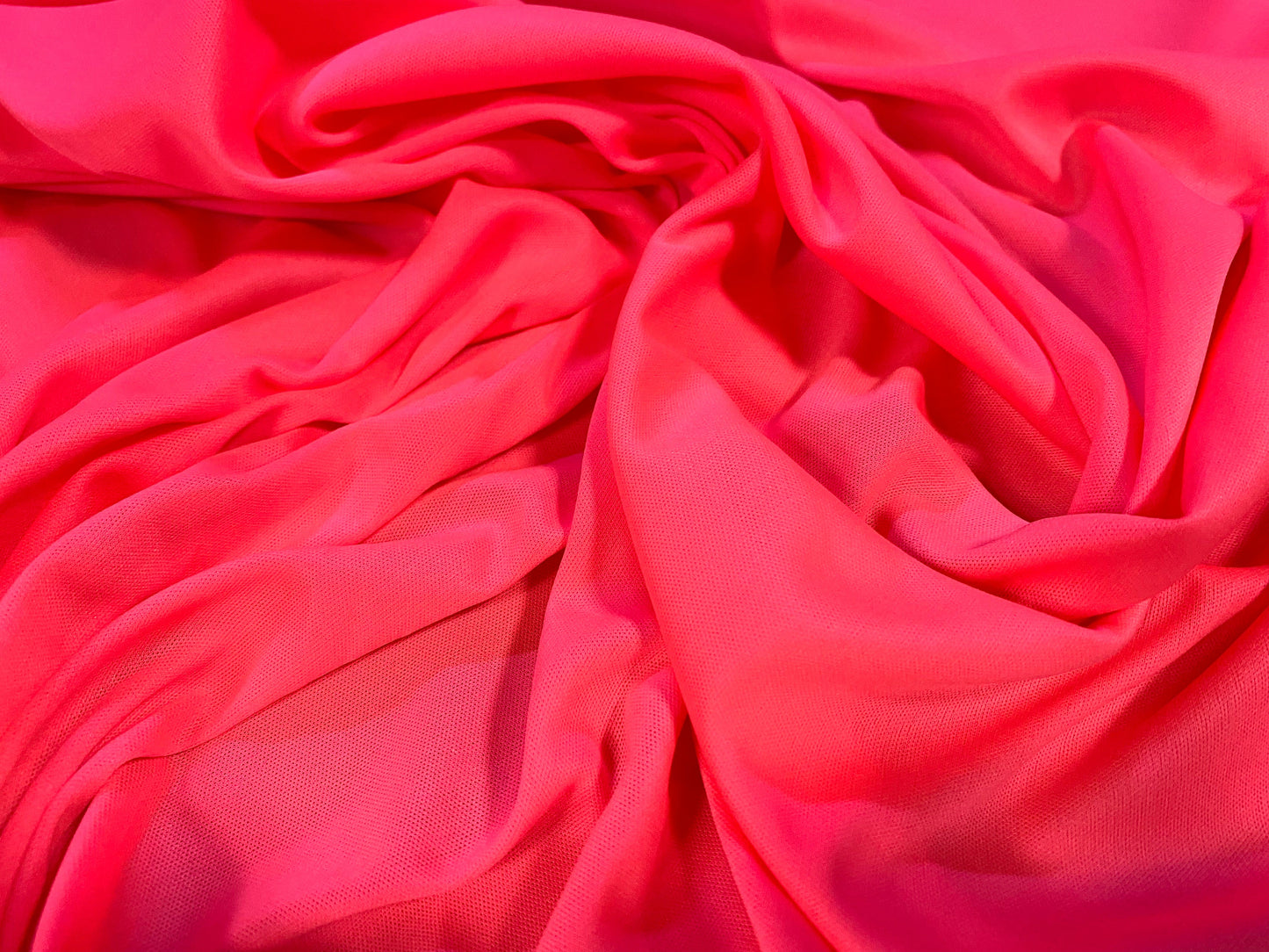 Single jersey polyester fabric - 60 inches wide - plain - neon pink