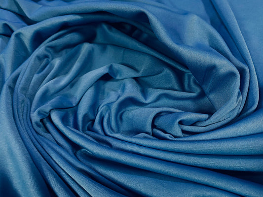 Single jersey polyester fabric - 60 inches wide - plain - Azure blue