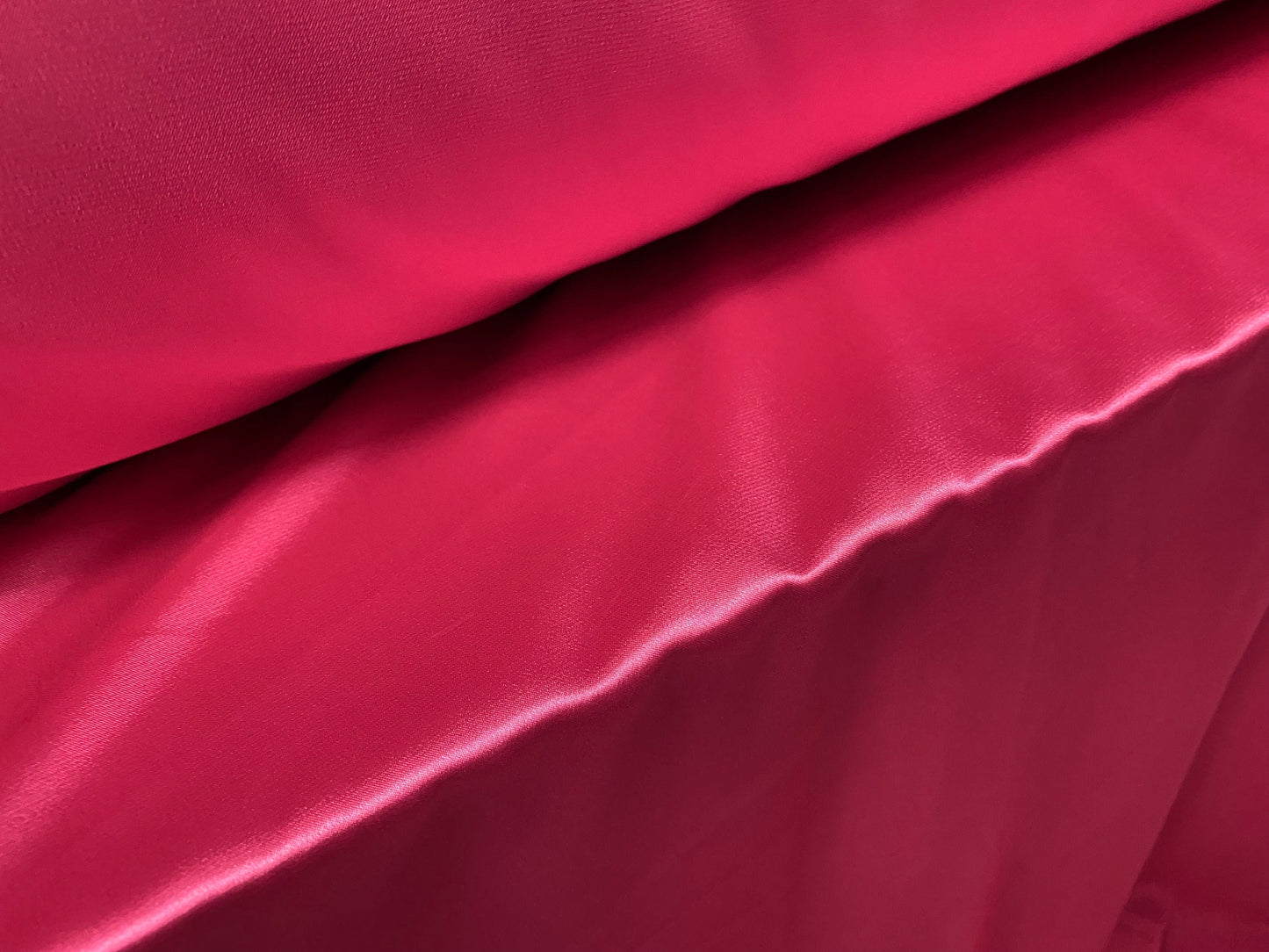 Silky Stretch charmeuse satin dress fabric, per metre - plain - cerise