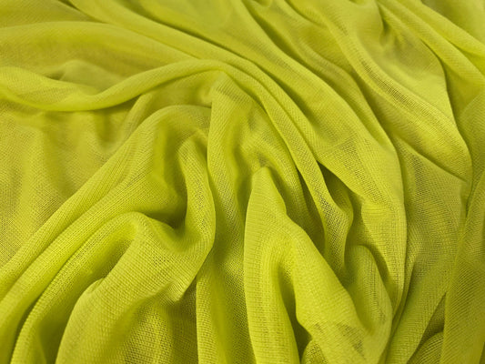 Chiffon jersey fabric, per metre - plain - lime green