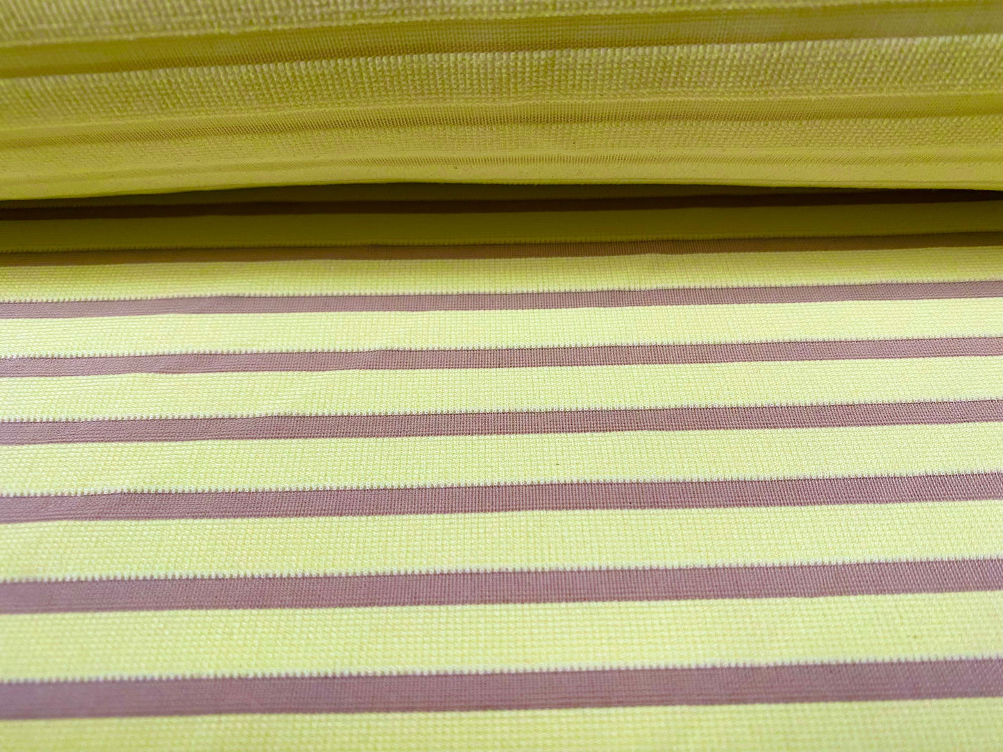 Ottoman rib burnout stripe jersey fabric , per metre - plain - lemon