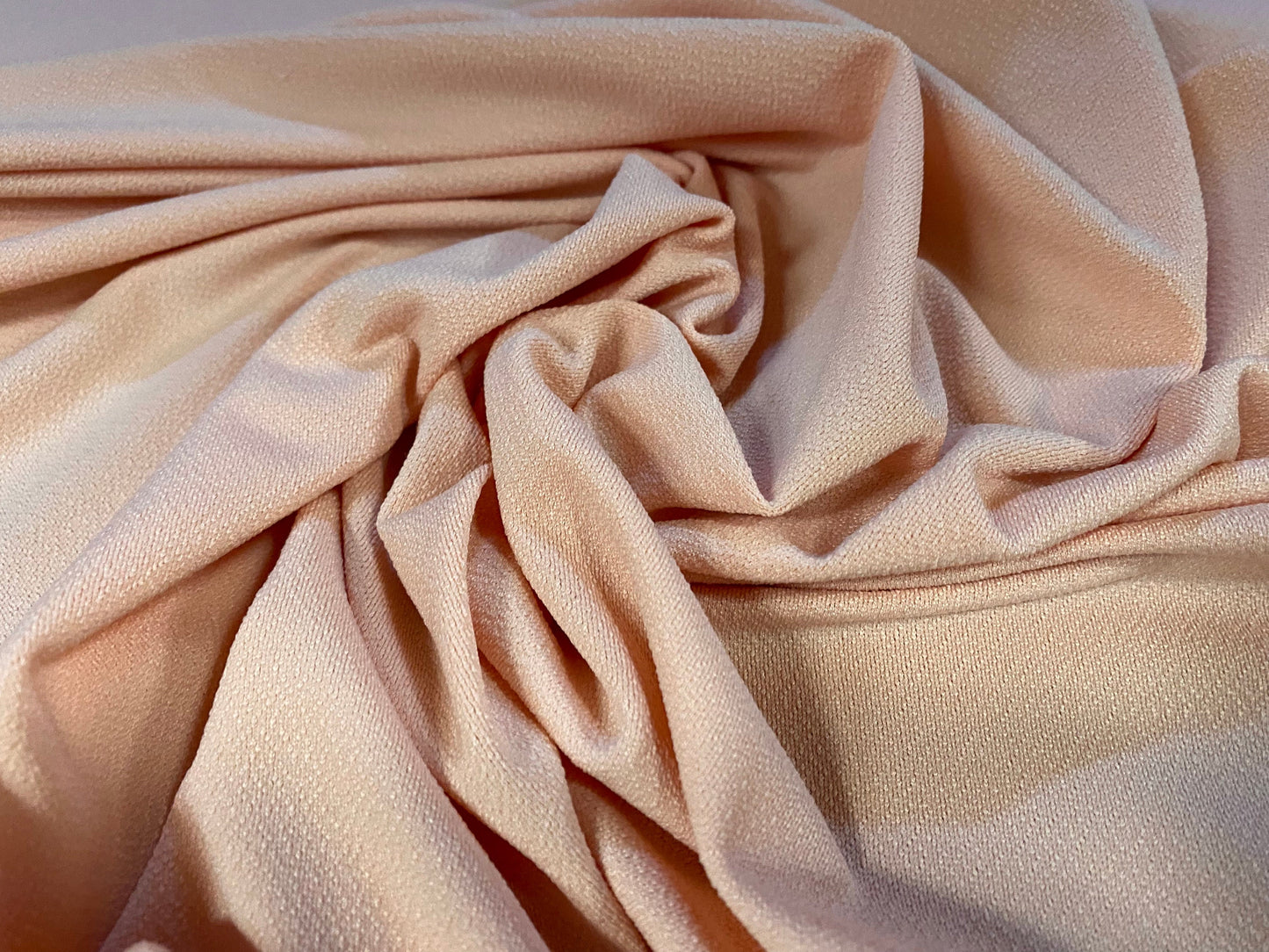 Spandex crepe jersey stretch fabric, per metre - plain - salmon pink