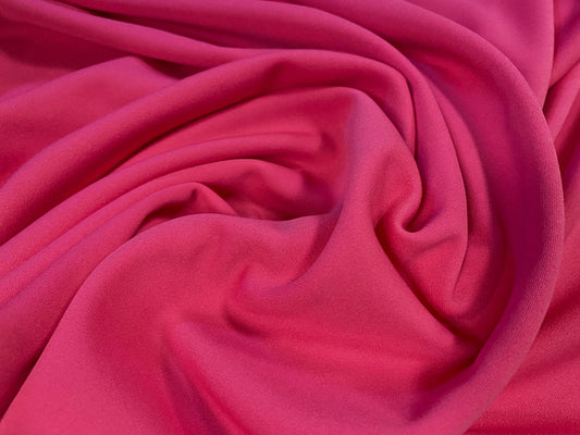 Scuba stretch spandex double jersey fabric, per metre -  fuschia