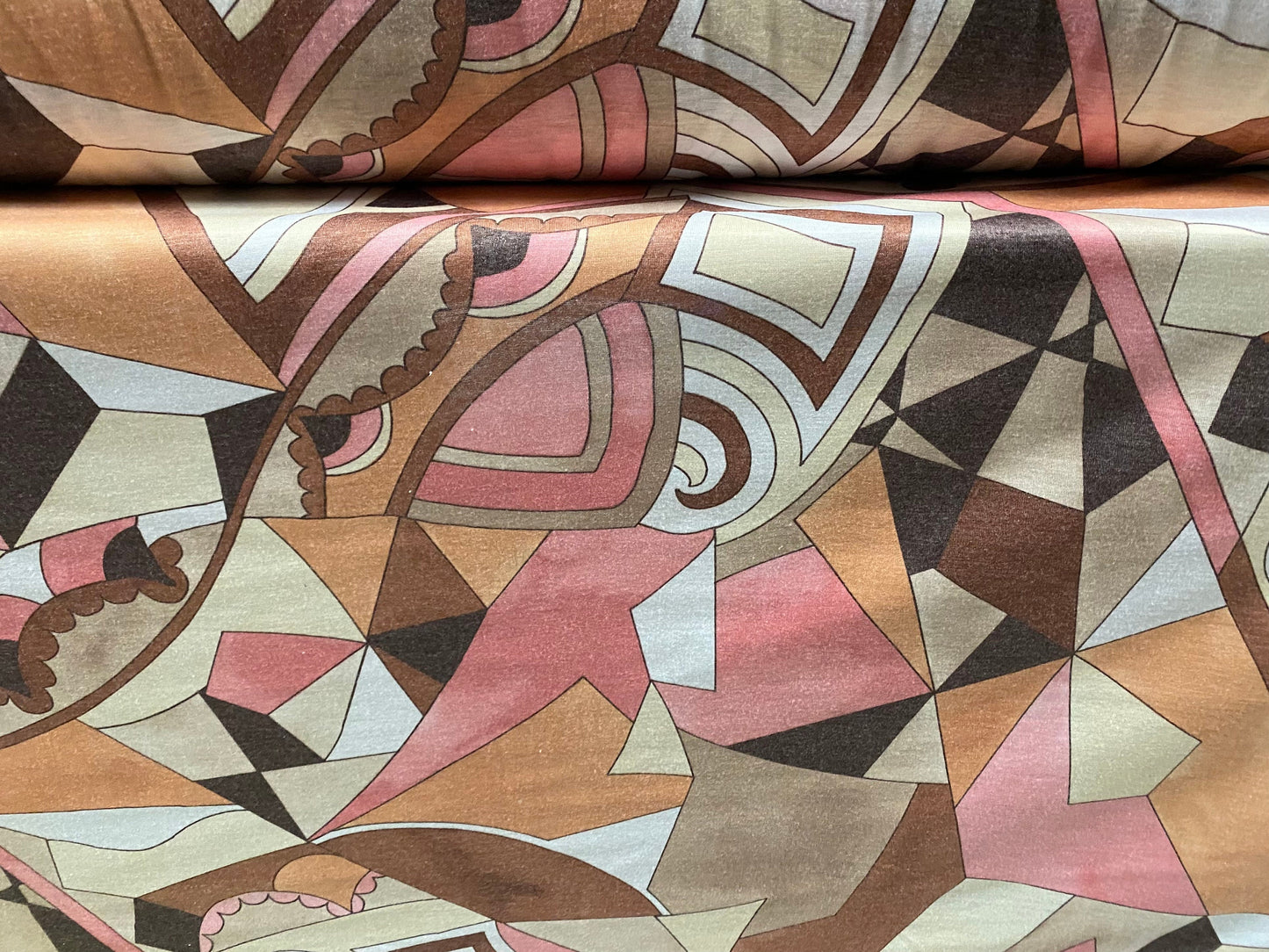 Soft handle jersey fabric, per metre - distressed swirl print