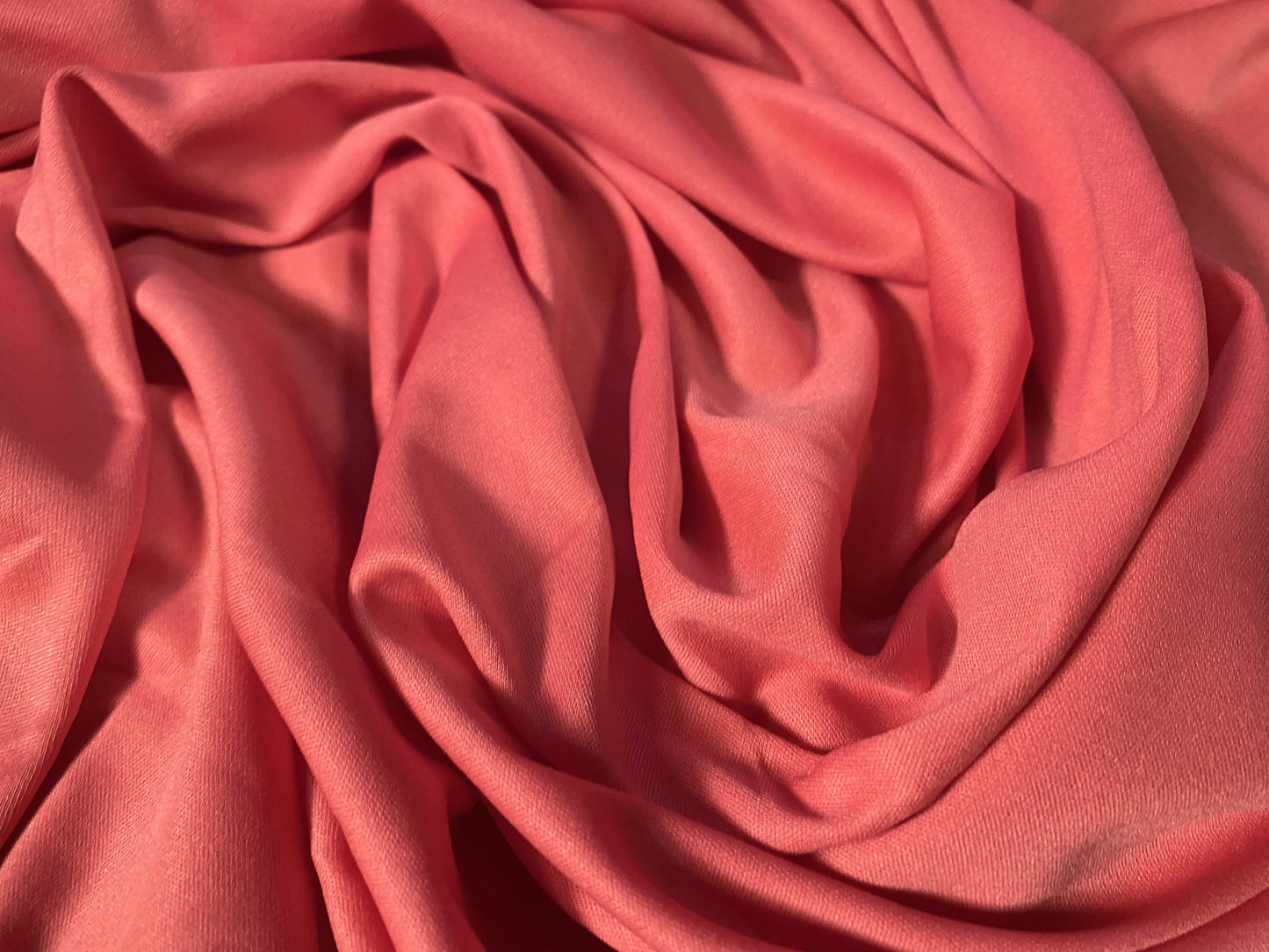 Single jersey polyester fabric - 60 inches wide - plain - Living coral