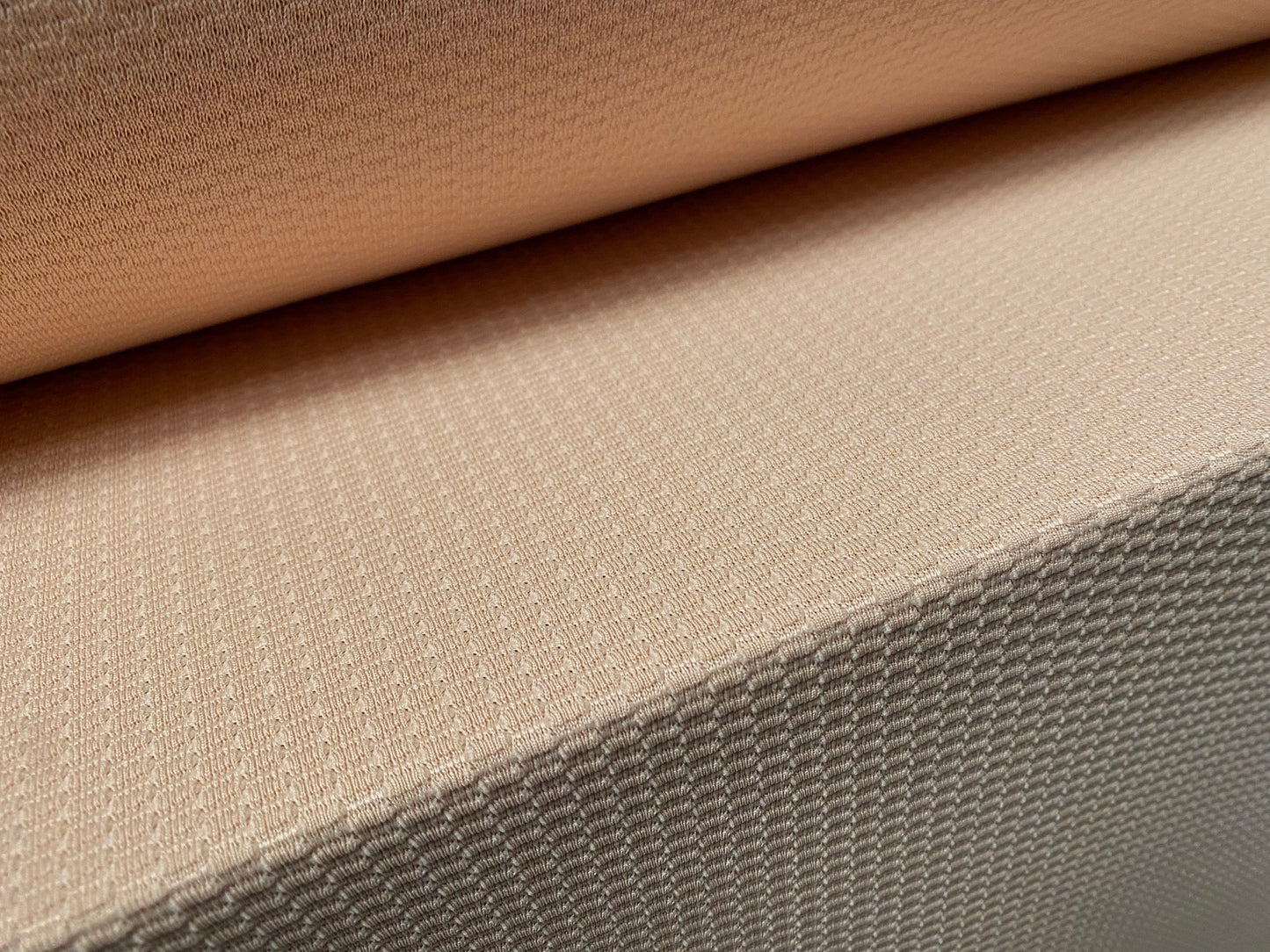 Micro jacquard jersey fabric, per metre - nude
