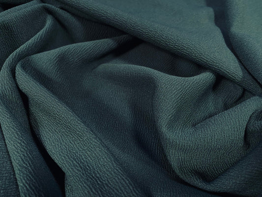 Waterfall textured scuba stretch spandex jersey, per metre - plain - Hunter green