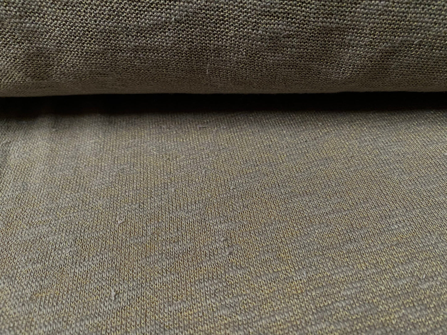 Jersey crepe lightweight knitwear slub fabric, per metre - khaki