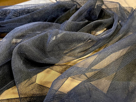 Black Dobby Stretch Mesh Net Fabric, Per Metre 