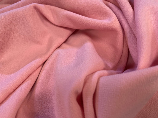 Scuba crepe Stretch spandex double jersey fabric, per metre - plain dye - pink