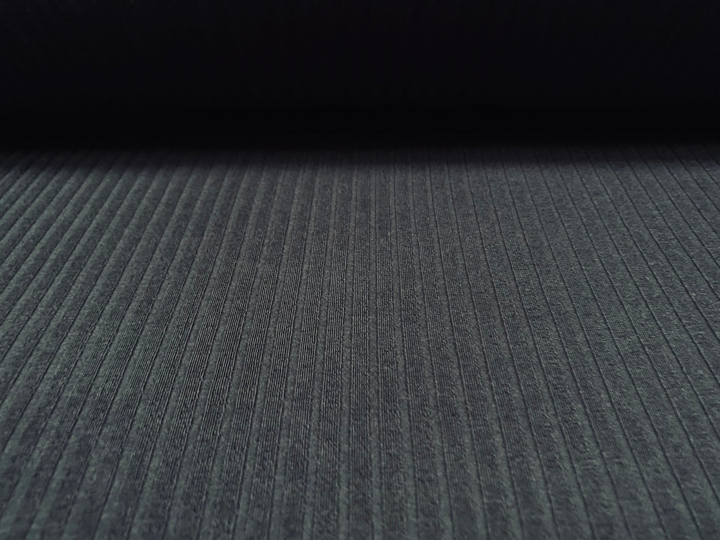 Stretch spandex rib jersey fabric, per metre - plain - dark grey