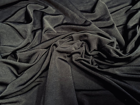 Spandex stretch single Jersey fabric, per metre - plain dye - dark charcoal
