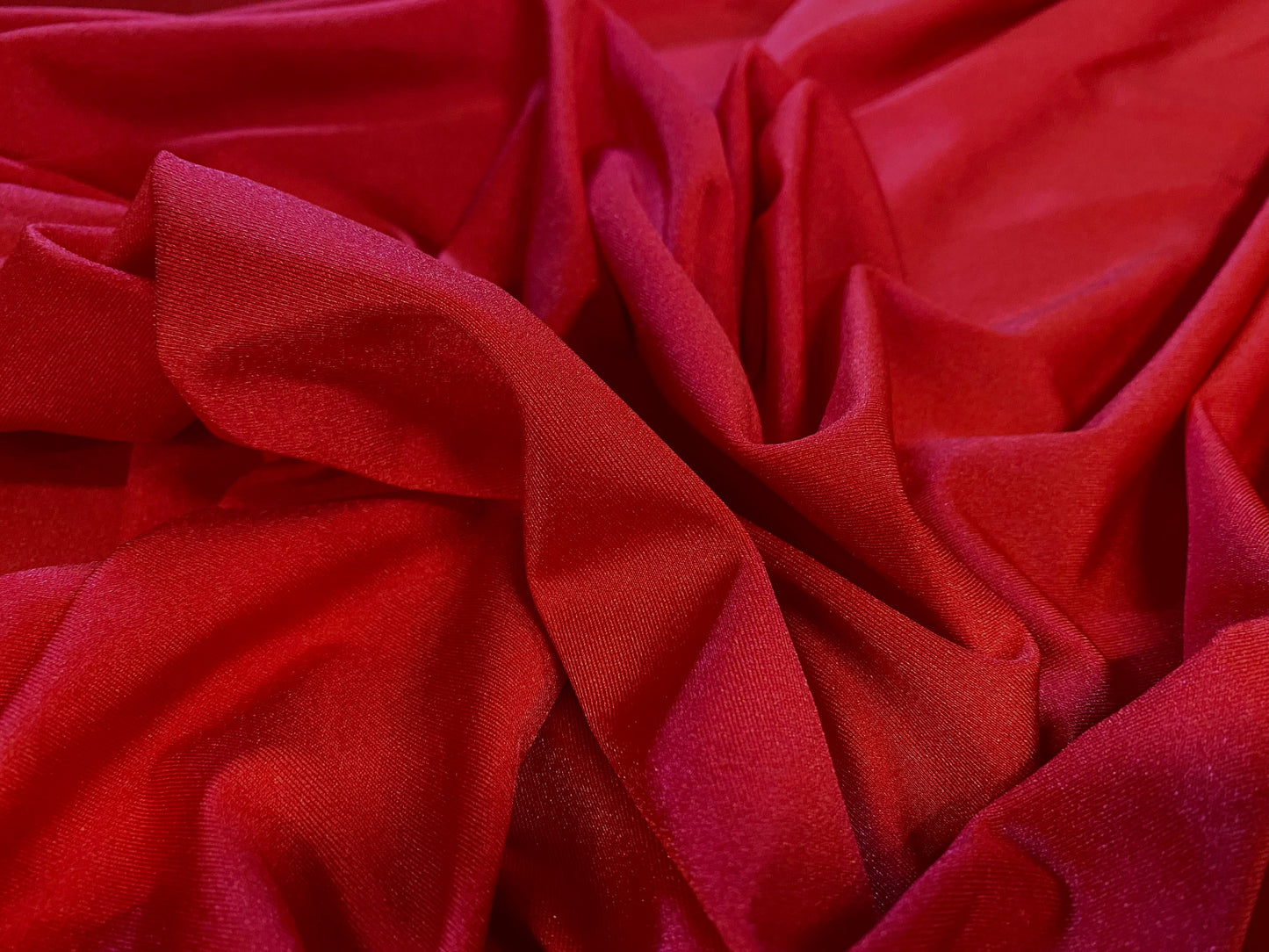 Swimwear stretch spandex jersey fabric, per metre - plain - red