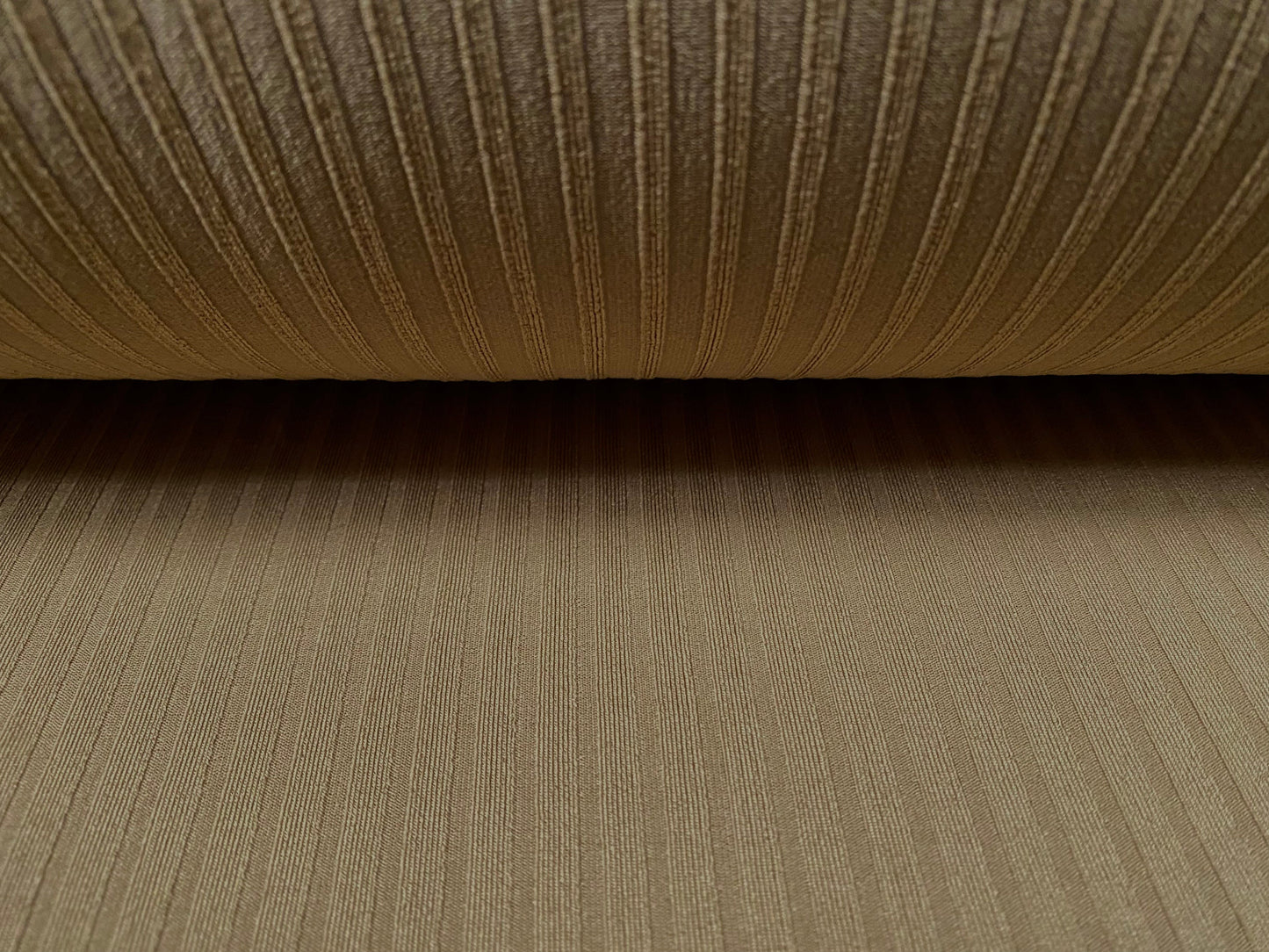 Recycled Stretch spandex rib jersey fabric, per metre - plain - camel