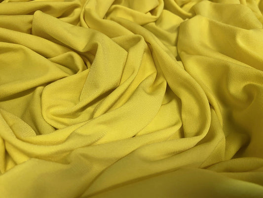 ITY Spandex stretch single Jersey fabric, per metre - plain dye - primrose yellow