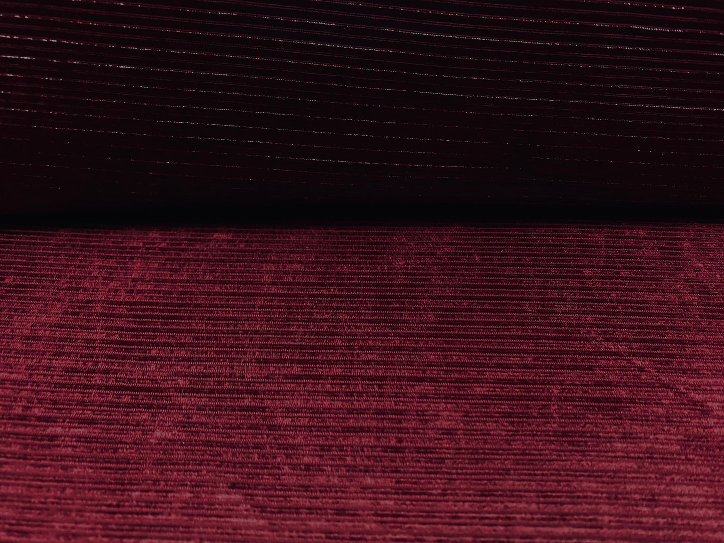 Velour jersey fabric with metallic lurex pinstripe, per metre - wine