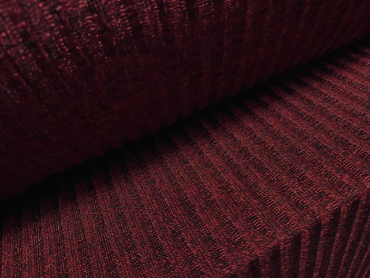 Melange spandex rib stretch jersey fabric, per metre - plain - burgundy