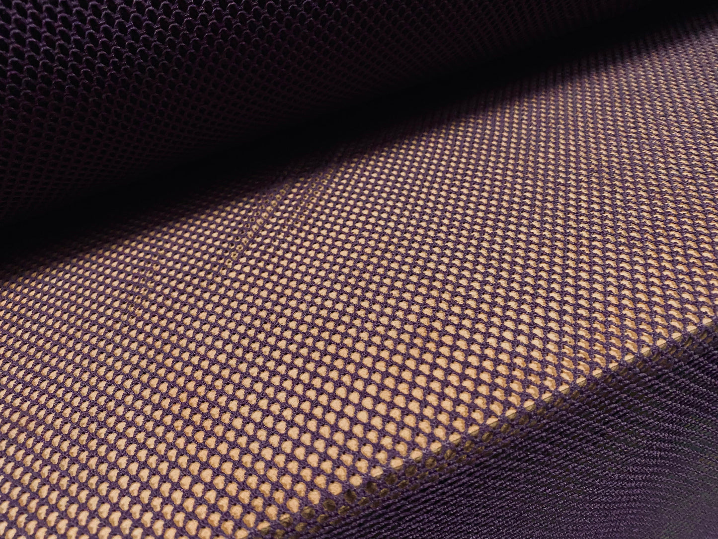 Fishnet mesh net jersey fabric, per metre - plain - purple