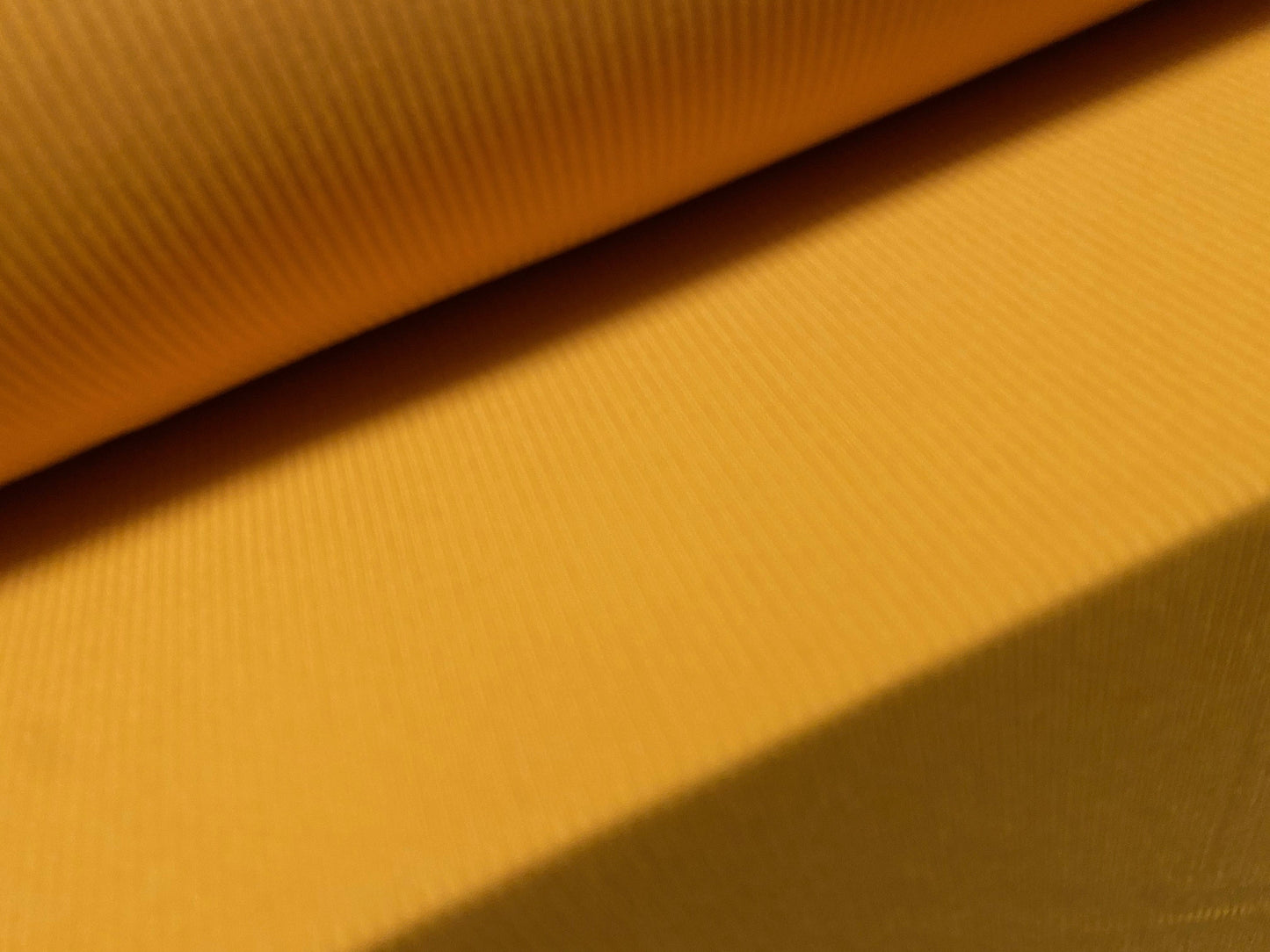 Stretch spandex fine rib jersey knit dress fabric, per metre - plain - mustard