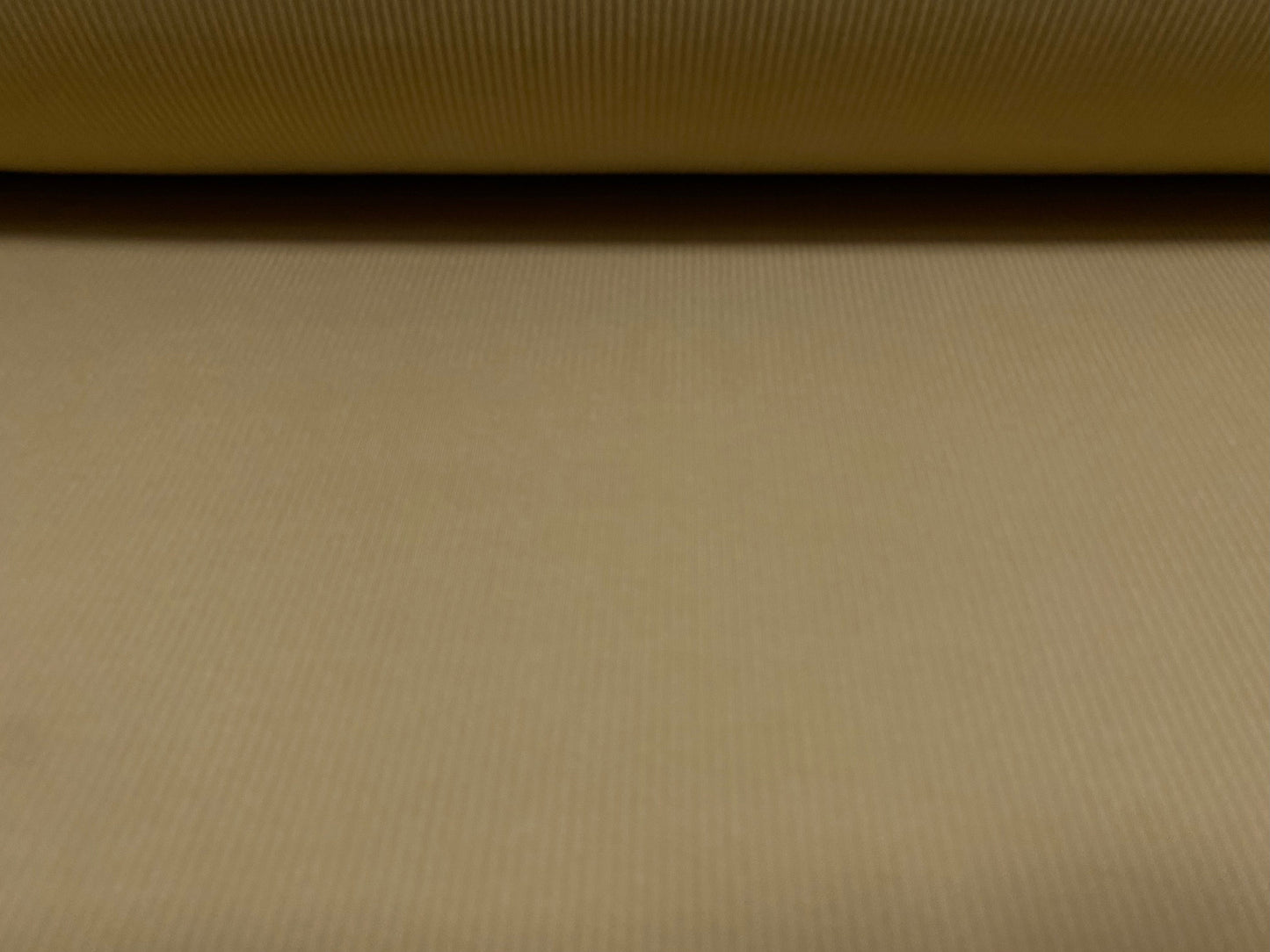 Stretch spandex fine rib jersey knit dress fabric, per metre - plain - camel