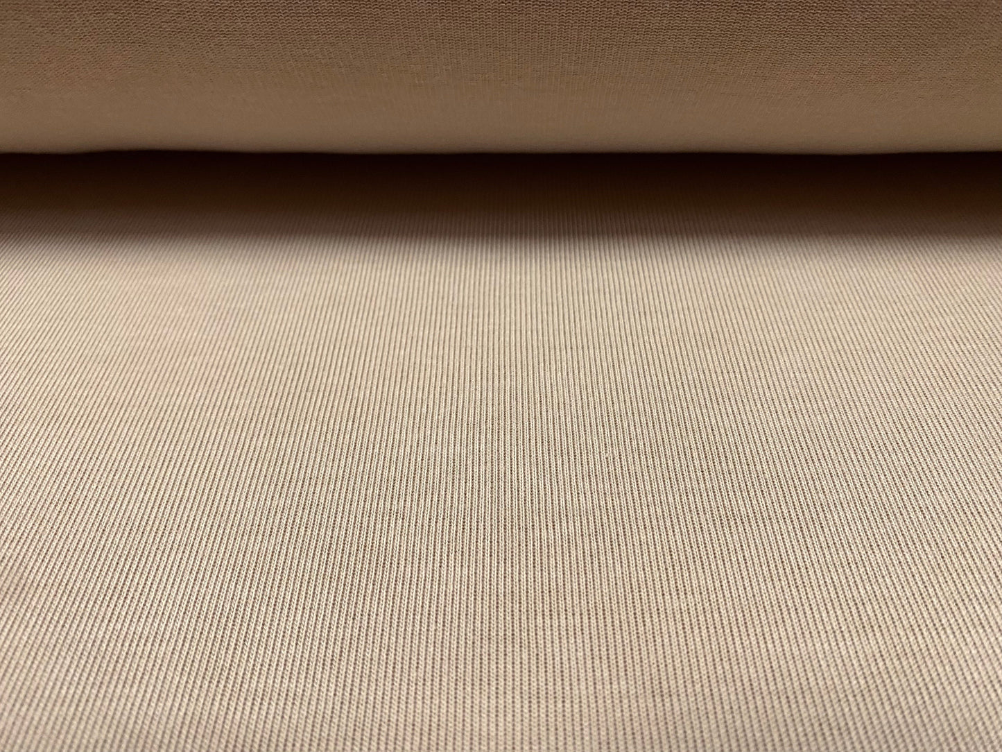 Powder touch knitwear stretch jersey fabric, per metre - plain - Stone