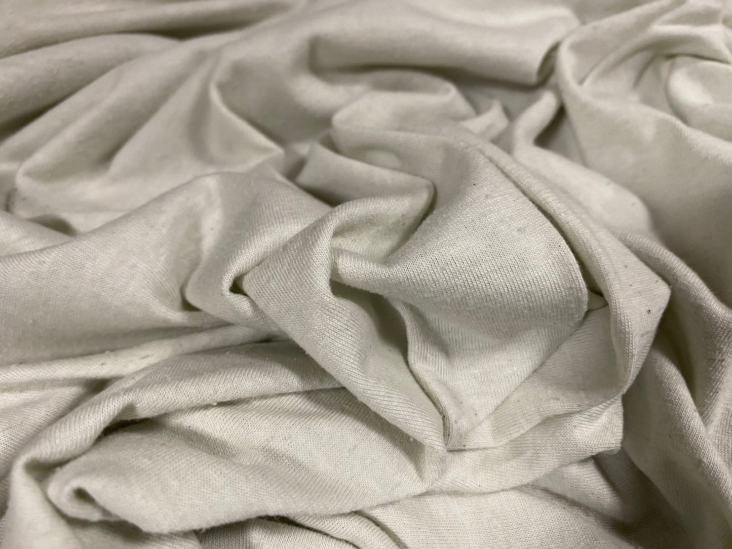 Slubbed cotton single jersey fabric, per metre - plain - washed out grey