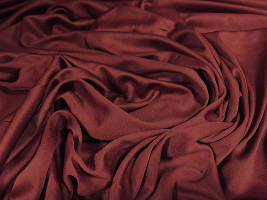Single jersey polyester fabric - 60 inches wide - plain - Red terracotta