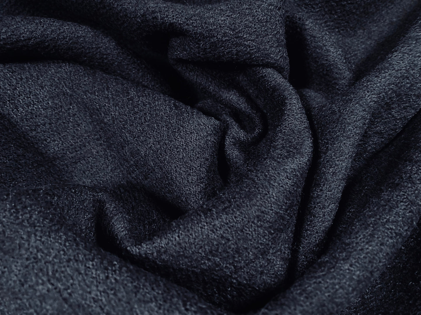 Wool blend heavyweight woven fabric, per metre - plain - dark blue