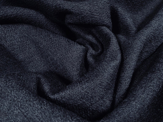 Wool blend heavyweight woven fabric, per metre - plain - dark blue