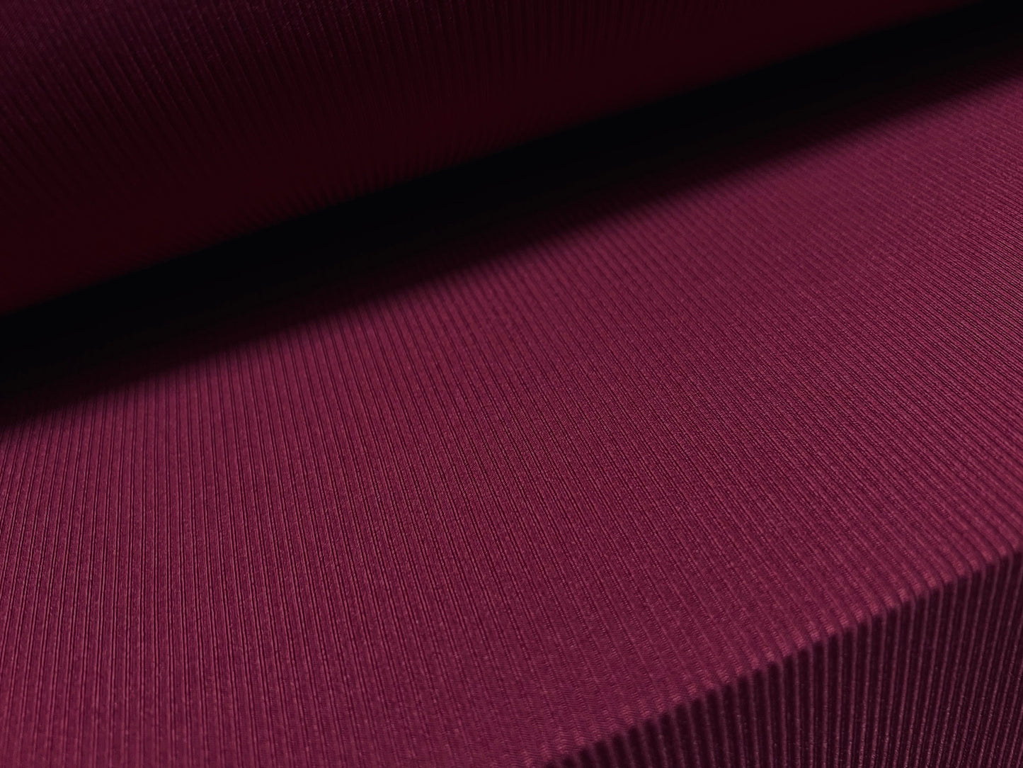 Stretch spandex rib jersey knit dress fabric, per metre - Plain - Fuschia