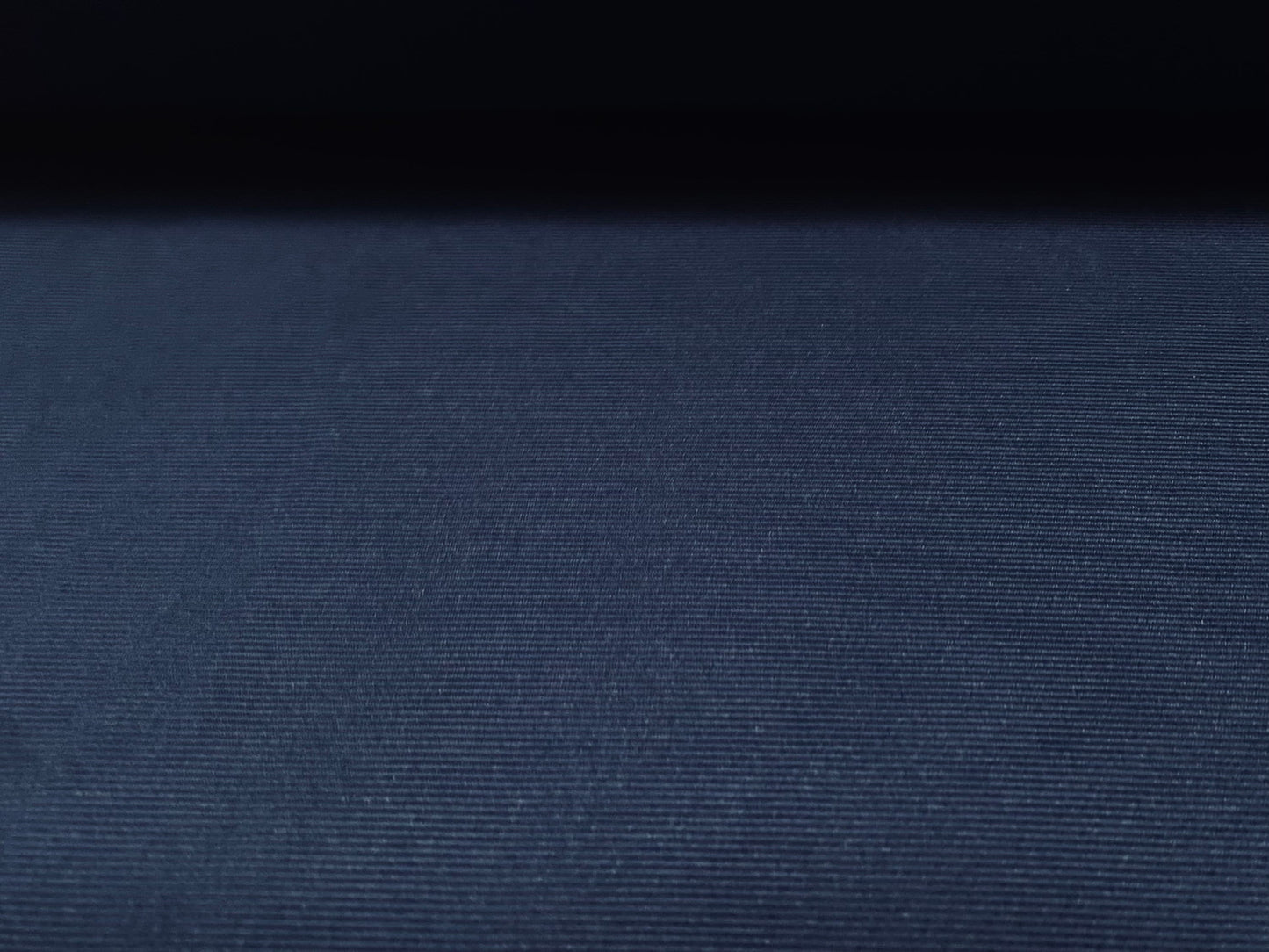 Fine Ottoman Jodhpur rib Stretch spandex jersey fabric , per metre - plain - navy blue