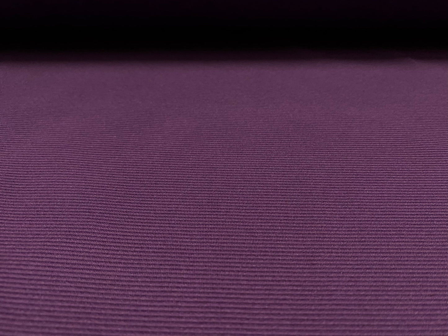 Fine Ottoman Jodhpur rib Stretch spandex jersey fabric , per metre - plain - purple