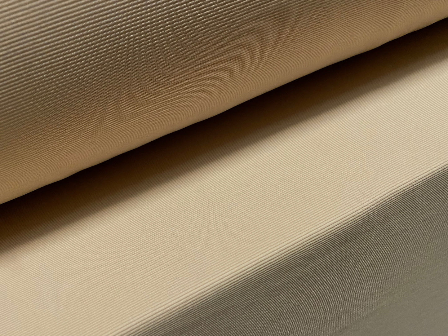 Fine Ottoman Jodhpur rib Stretch spandex jersey fabric , per metre - plain - beige